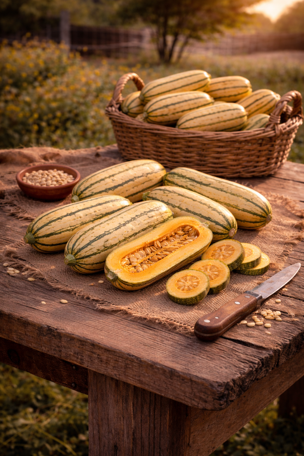 Delicata Squash Seeds – Sweet Heirloom Winter Squash, Easy to Grow, Non-GMO Vegetable Seeds