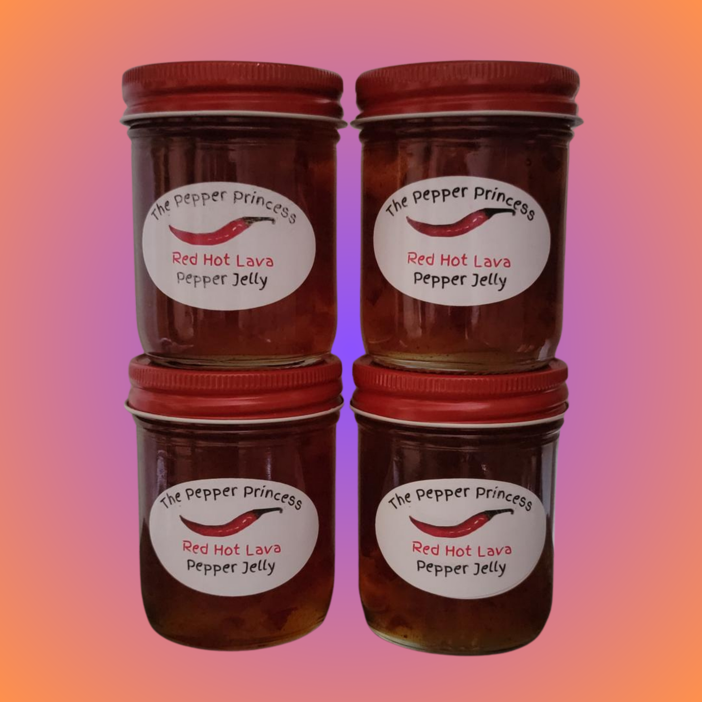 Red Hot Lava Pepper Jelly 4 or 6 Pack Bundle w/Free Shipping