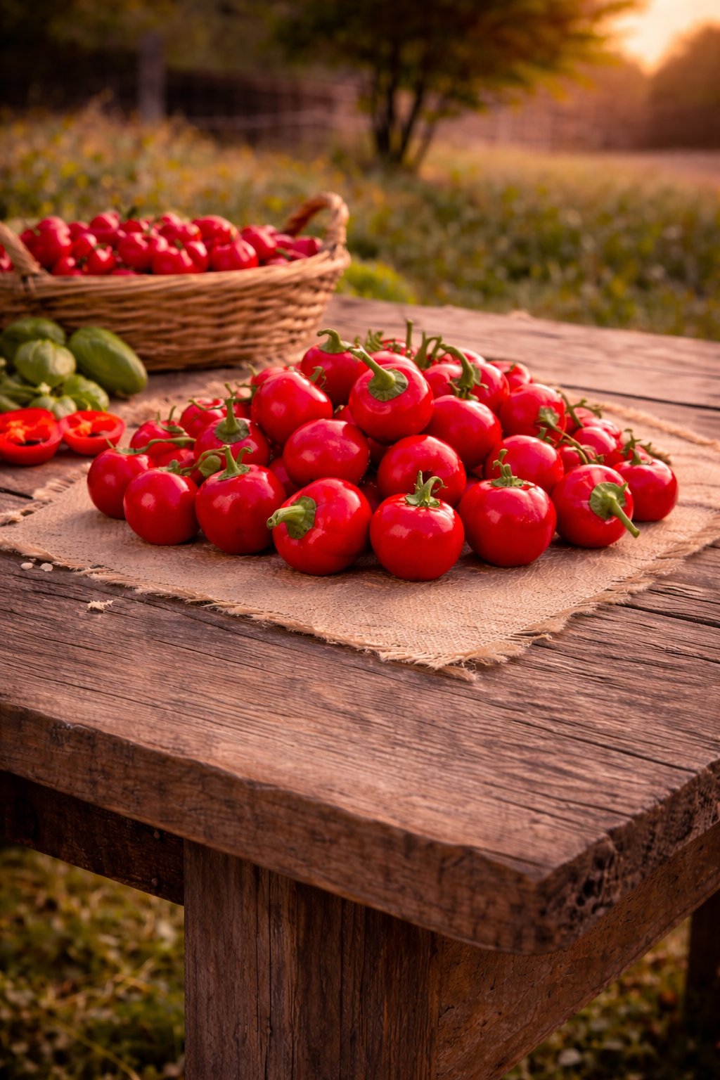Sweet Red Cherry Pepper Seeds – 15 Seeds Per Pack – Small Round Red Peppers for Stuffing & Salads – Free Shipping