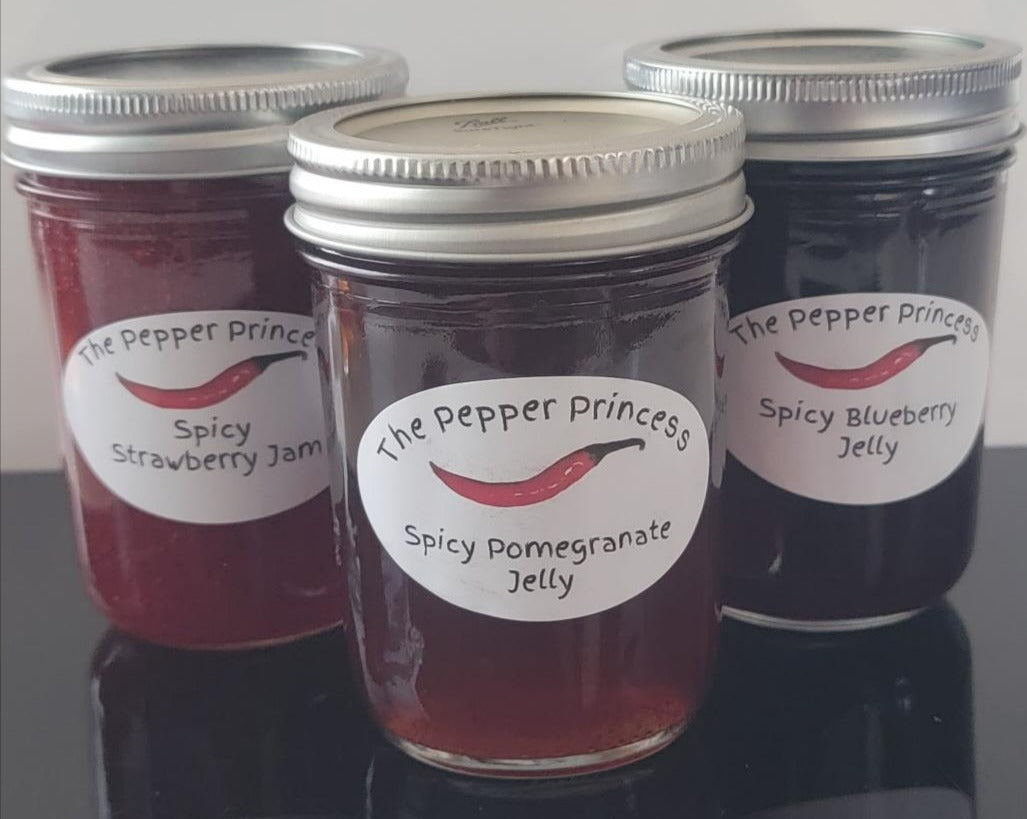 Spicy Fruit Jelly combo 3 Jar Bundle (Spicy Strawberry, Pomegranate & Blueberry)