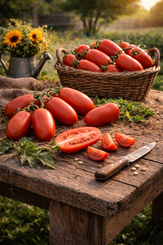 San Marzano Tomato Seeds – Solanum lycopersicum – Heirloom Paste Tomato – Free Shipping