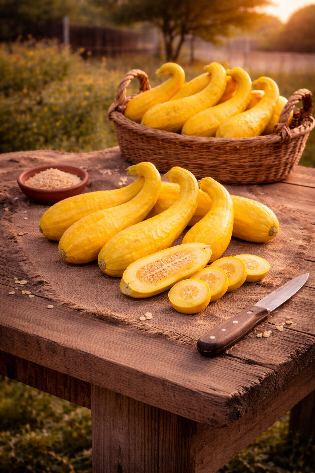 Crookneck Summer Squash Seeds – Heirloom Yellow Squash, Non-GMO, Easy to Grow Vegetable Garden Seeds