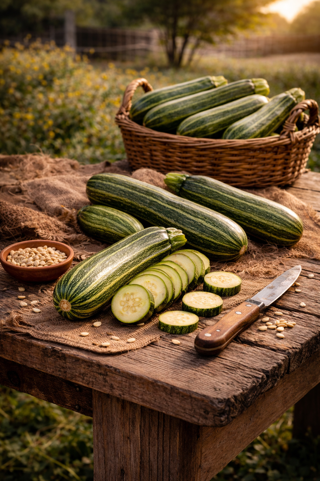 Cocozelle Zucchini Seeds – Cucurbita pepo – Heirloom Summer Squash – Non-GMO
