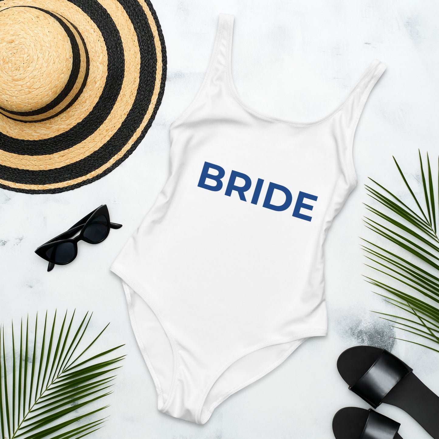 BRIDE One Piece White Swimsuit