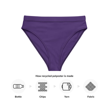 Purple Recycled High Waisted Bikini Bottom