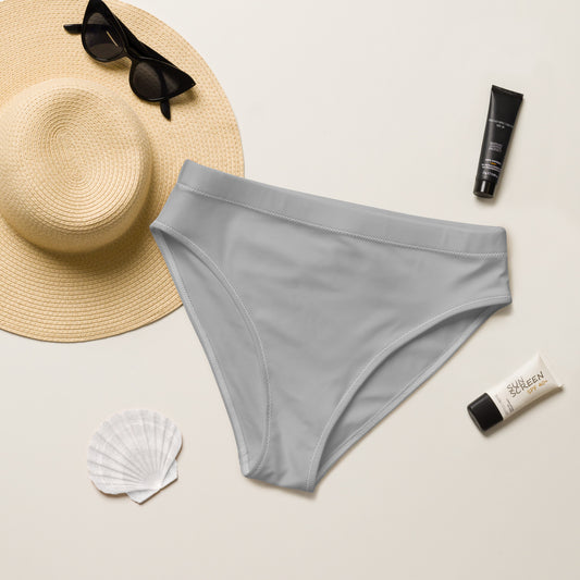 Light Gray Recycled High Waisted Bikini Bottom