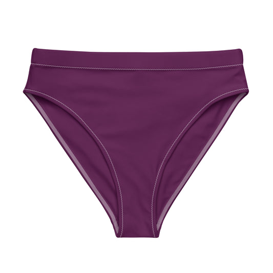 Dark Purple Recycled high-waisted bikini bottom
