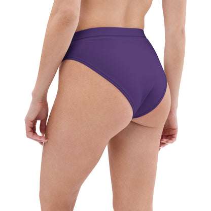 Purple Recycled High Waisted Bikini Bottom