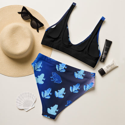 Blue Frogs Recycled high-waisted bikini