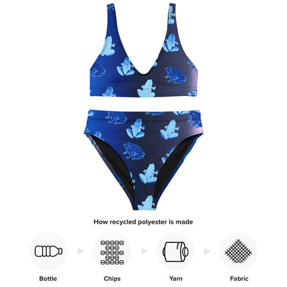 Blue Frogs Recycled high-waisted bikini