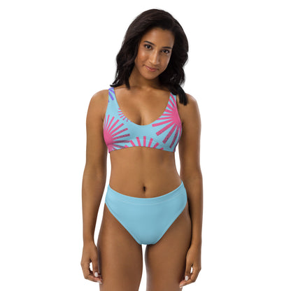 Seafoam Sunburst Recycled High Waisted Bikini