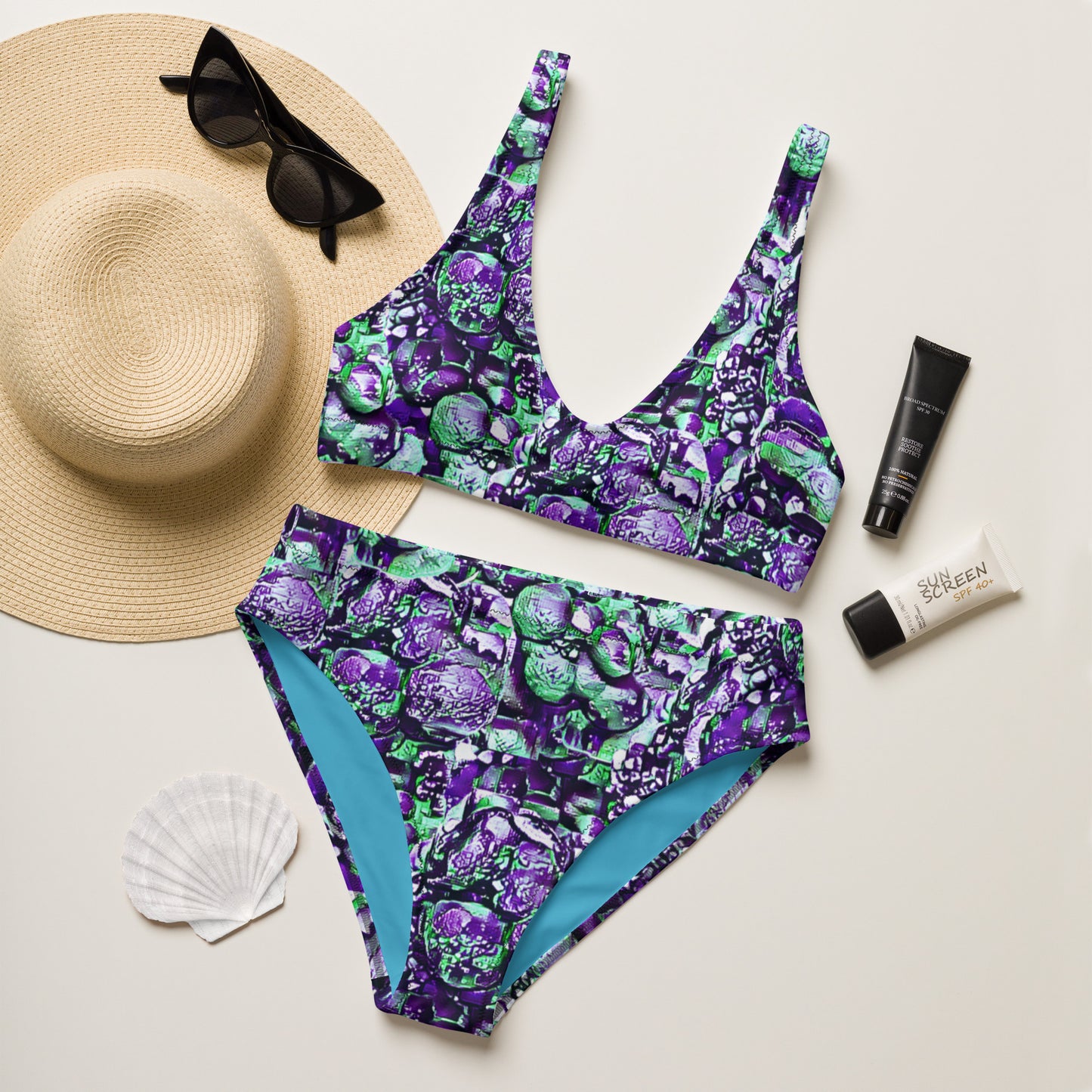 The Blues Recycled High Waisted Bikini