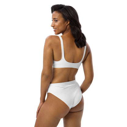 White Recycled High Waisted Bikini