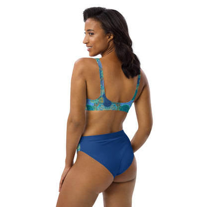 When Life Gives You Lemons Green/Blue Recycled High Waisted Bikini