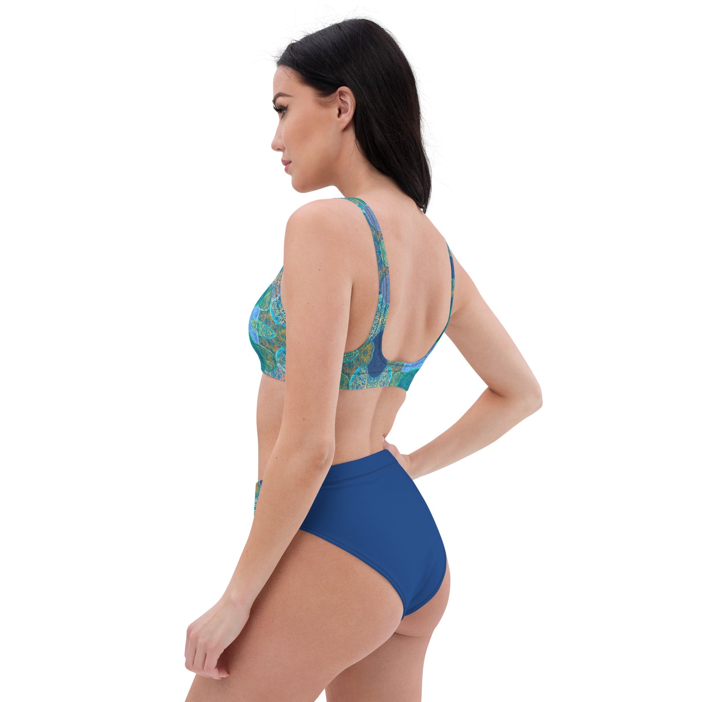 When Life Gives You Lemons Green/Blue Recycled High Waisted Bikini