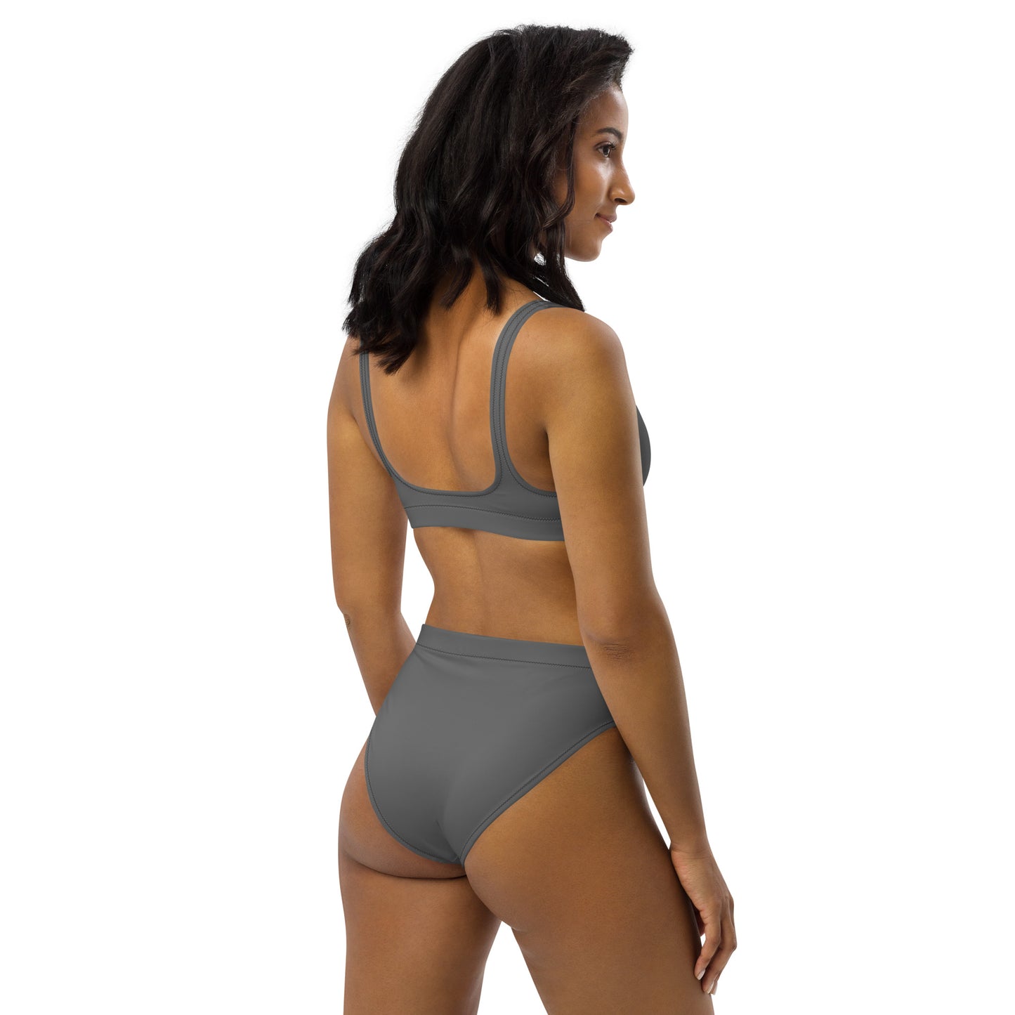 Gray Recycled High Waisted Bikini