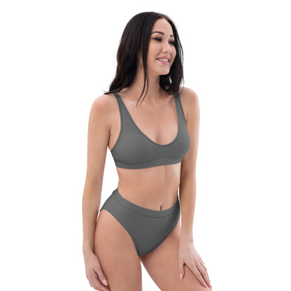 Gray Recycled High Waisted Bikini