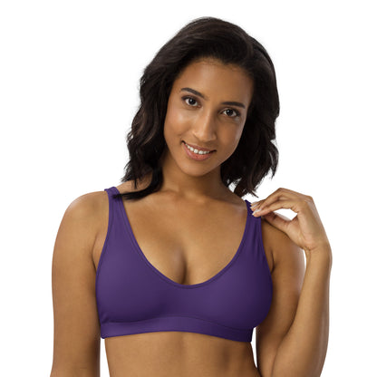 Purple Recycled Padded Bikini Top