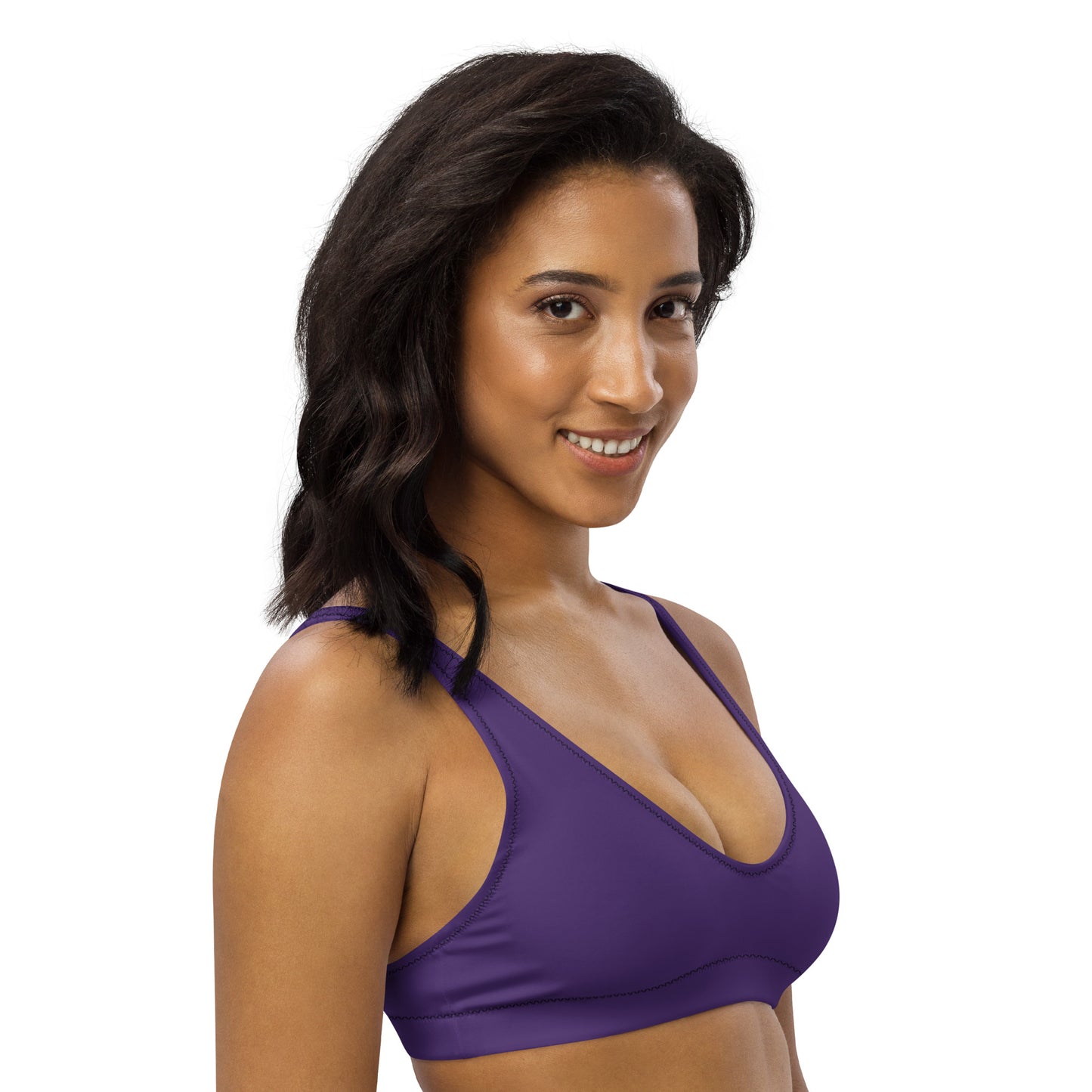 Purple Recycled Padded Bikini Top