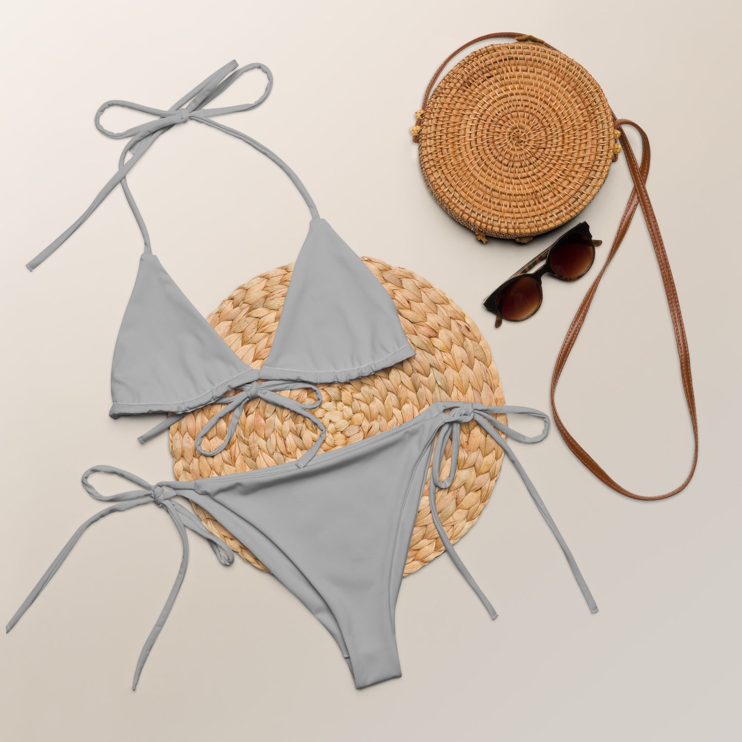 Light Grey Recycled String Bikini