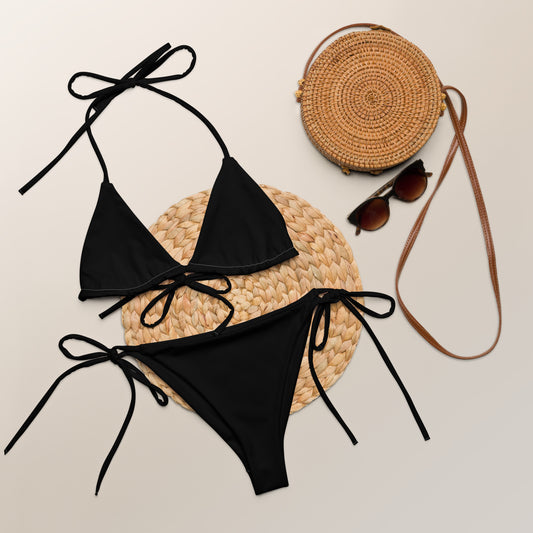 Black Recycled String Bikini