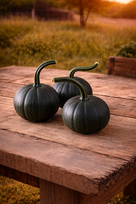 Black Bear Pumpkin Seeds – Unique Black Mini Pumpkins (1–1½ lb) Fall harvest