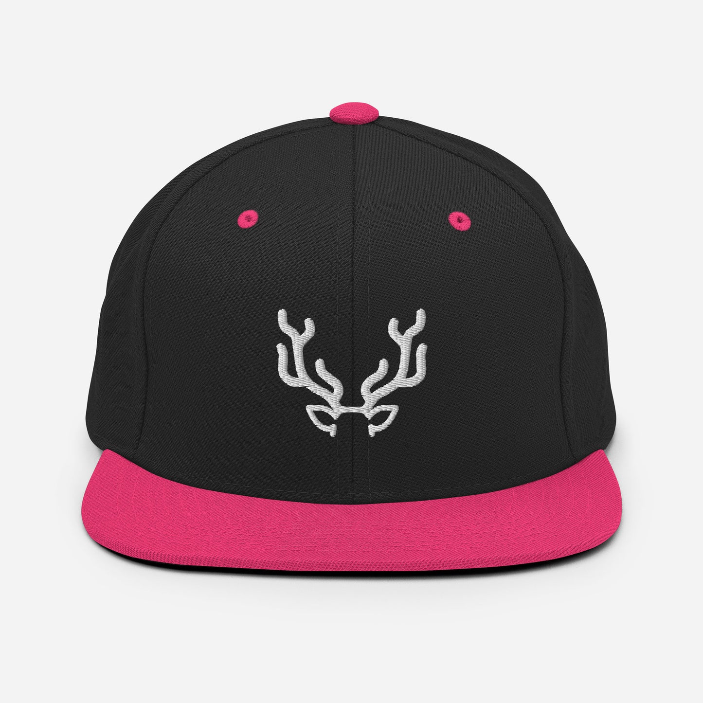 Deer Head & Antlers Snapback Hat