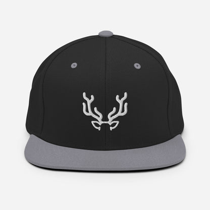 Deer Head & Antlers Snapback Hat