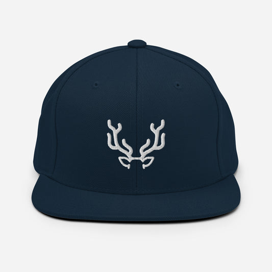 Deer Head & Antlers Snapback Hat