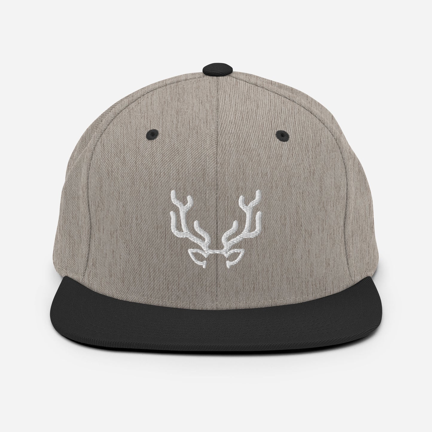 Deer Head & Antlers Snapback Hat