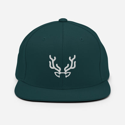 Deer Head & Antlers Snapback Hat