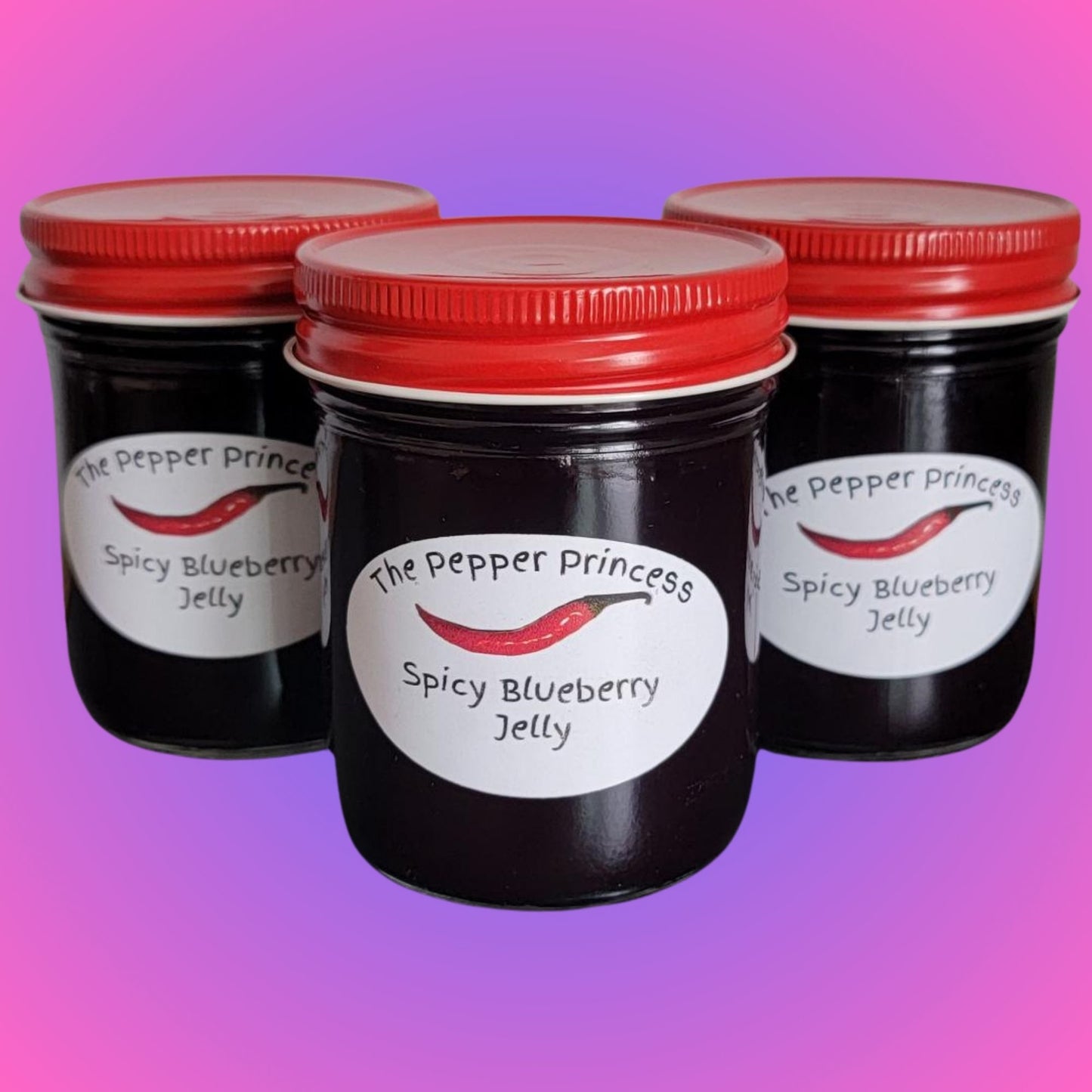 Spicy Blueberry Jelly – Wild Maine Blueberries, Sweet & Spicy Pepper Jelly (8 oz)